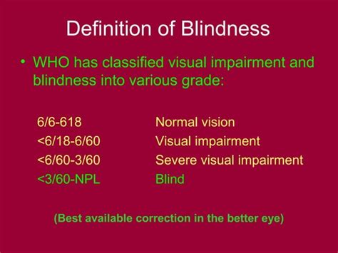 Prevention Of Blindness Ppt