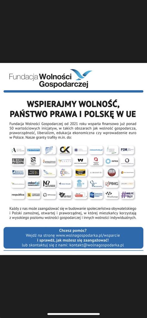 Jakub Karnowski On Twitter Fundacja Wolno Ci Gospodarczej