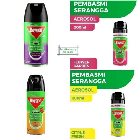 Jual Baygon Ml Aerosol Insektisida Pembasmi Nyamuk Dan Kecoa Sprai