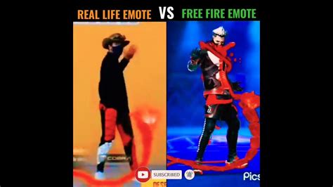 Real Life Emote Vs Free Fire Emote Smooth🥵 🥺🙏 Youtube