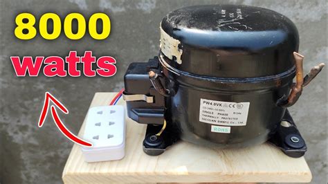 I Turn 220v Electric Generator From Fridge Compressor At Home Using New