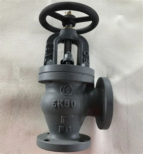 Marine Angle Valve JIS F7306 5K 50A Globe Angle Valve Cast Iron