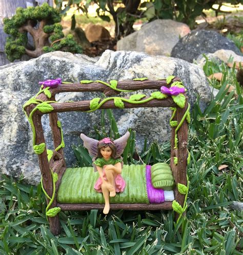 Miniature Fairy Bed Statue Garden Gnome Yard Outdoor Lawn Ornament ...