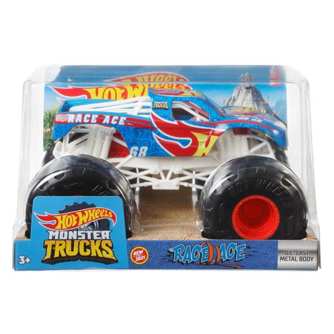 Hot Wheels Monster Trucks Race Ace Monstertuck Metaal 1 24 Thimble Toys