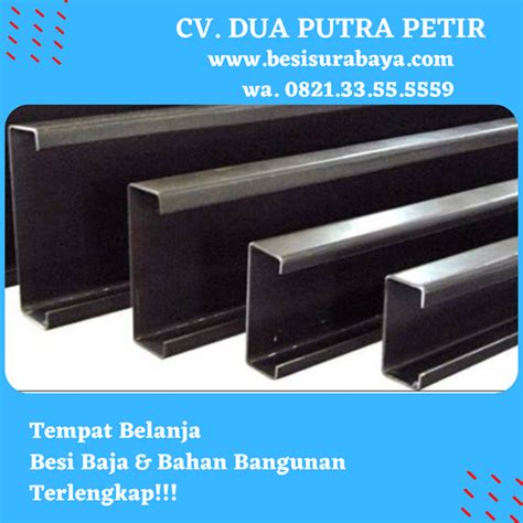 Jual Besi Kanal C CNP 125 X 50 X 20 X 3mm 6 Meter Oleh CV Dua Putra