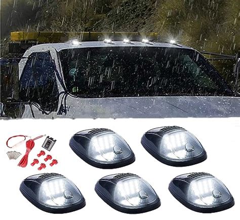 Lot de 5 feux de gabarit de cabine lentille fumée 16 LED éclairage