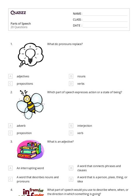 50 Parts Of Speech Worksheets For 6th Grade On Quizizz Free Worksheets Library