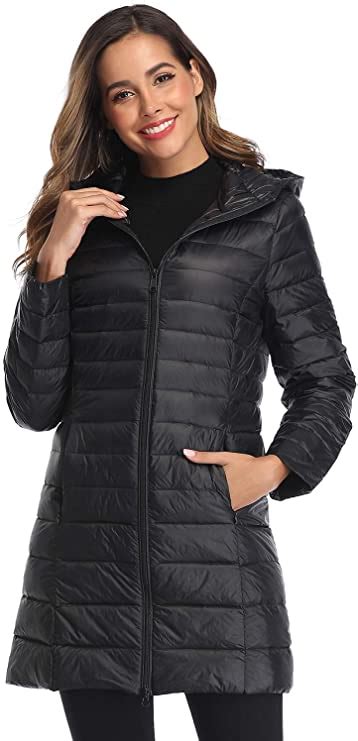 Amazon.com: Obosoyo Women's Winter Packable Down Jacket Plus Size ...