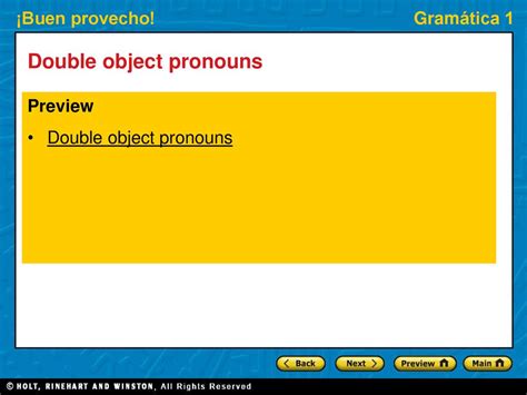 Double Object Pronouns Ppt Descargar