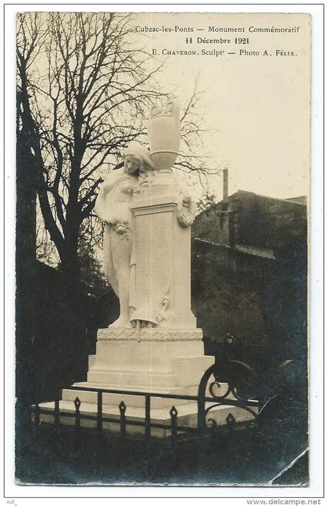 Cubzac Les Ponts CARTE PHOTO CUBZAC LES PONTS MONUMENT COMMEMORATIF