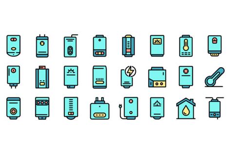 Boiler Icons Set Vector Flat Graphic By Ylivdesign Creative Fabrica