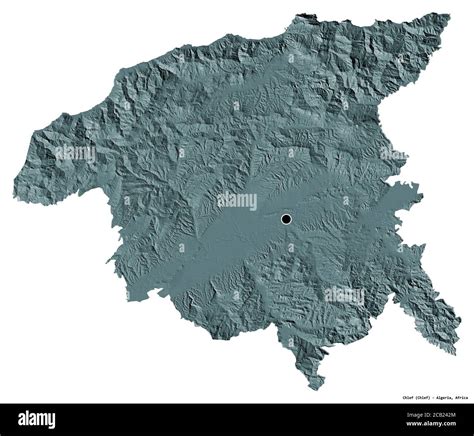 Forma De Chlef Provincia De Argelia Con Su Capital Aislada Sobre