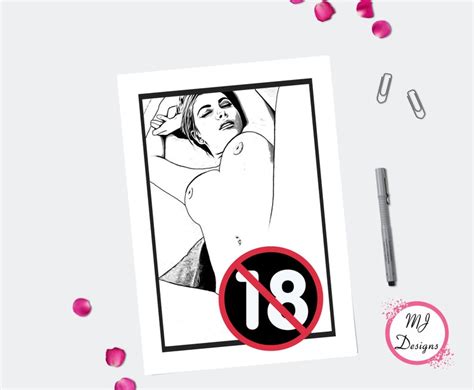 Erotic Nude Coloring Pages Sexy Coloring Page Naughty Adult Etsy