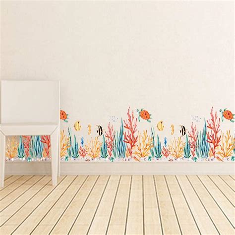 Under The Sea Seaweed Wall Decals Turtle Fish Coral Wall