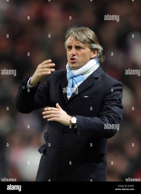 Roberto Mancini Manchester City Fc Manager Eastlands City Of Manchester