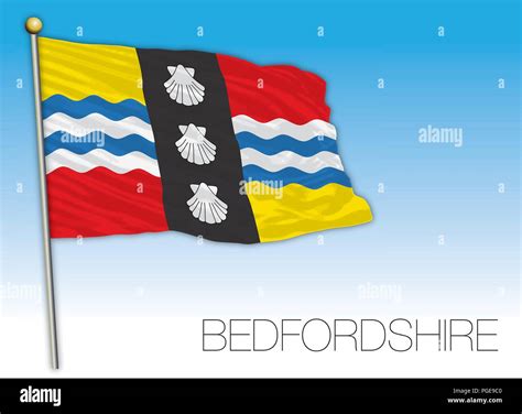 Bedfordshire flag, United Kingdom, vector illustration Stock Vector ...