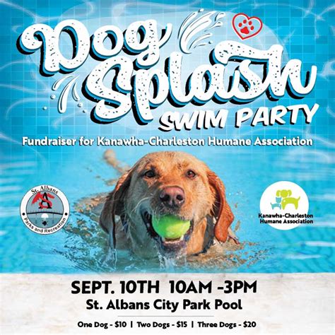 Dog Splash Swim Party - St. Albans City Park Pool - St. Albans WV Parks ...