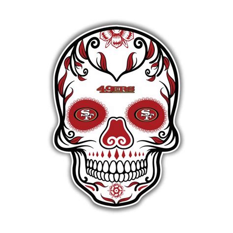 San Francisco 49ers – Sugar Skull – Temporary Tattoo – Biggest Decal Shop