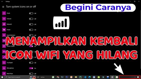 Cara Menampilkan Icon Wifi Yang Hilang Di Taskbar Windows 10 Youtube