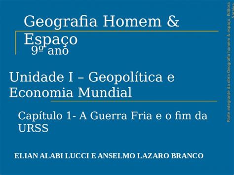 PPT Geografia Homem Espaço ELIAN ALABI LUCCI E ANSELMO LAZARO