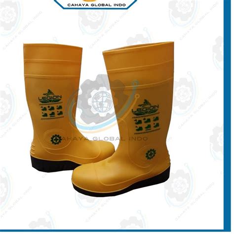 Jual Sepatu Boot Rubber Safety Legion Karet Ujung Besi Steel Toe Proyek