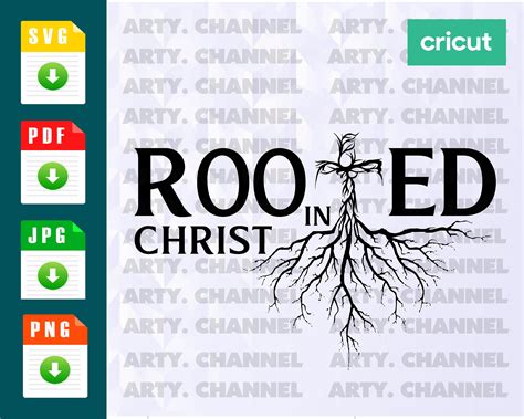 Rooted In Christ Svg Christian Svg Dxf Png Christian Quote Etsy