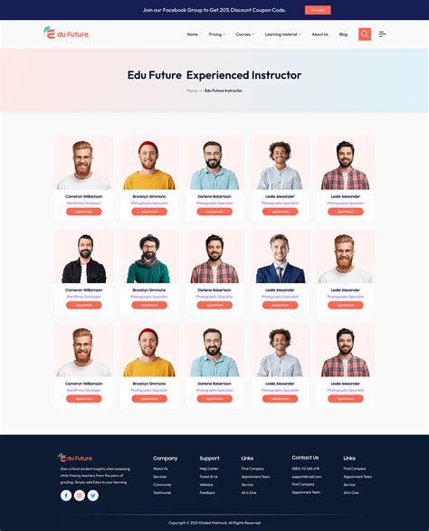 Edu Future - Online Course Web UI - Full Website Ui on Behance