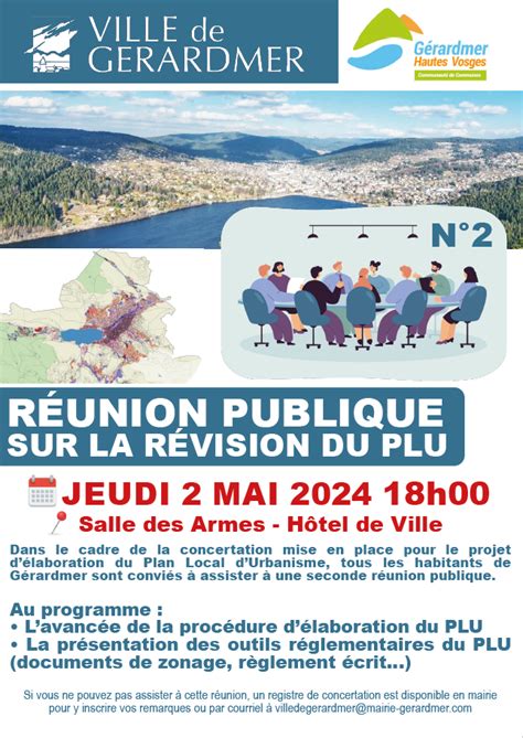 Deuxi Me R Union Publique Sur La R Vision Du P L U Gerardmer Info