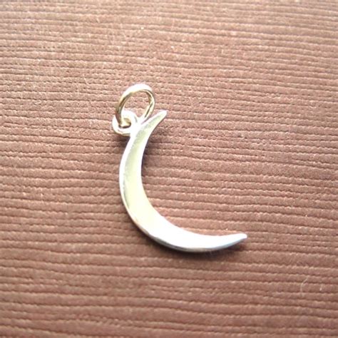 Tiny Crescent Moon Necklace Sterling Silver Crescent Moon Etsy