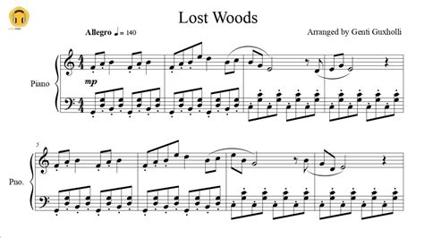 Lost Woods The Legend Of Zelda Ocarina Of Time Piano Solo Sheets