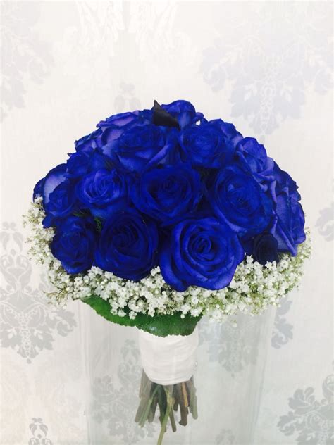 Ramo Bouquet De Flor Preservada En Tonos Azules Viena— Margot