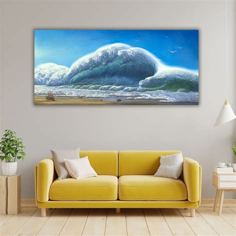 Ocean Roar Canvas Wall Art, Vladimir Kush Canvas Surreal Painting ...