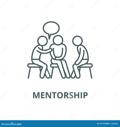 Mentorship Vector Line Icon Linear Concept Outline Sign Symbol