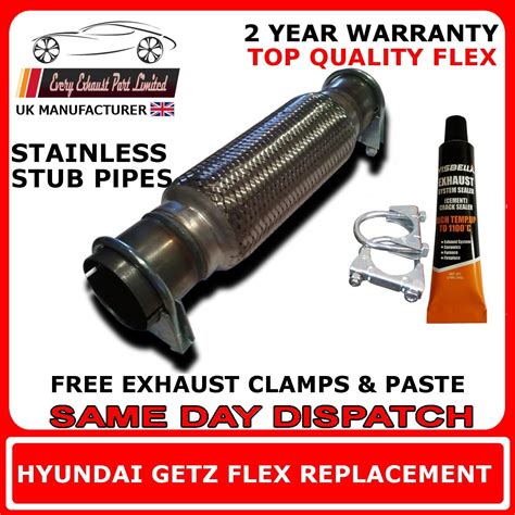 Hyundai Getz 1 1i 12v 2002 2005 Exhaust Replacement Flex Flexi For