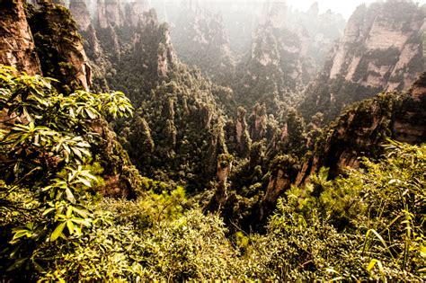 Zhangjiajie Karst Pillars Stock Photo - Download Image Now - Asia, Beauty, China - East Asia ...