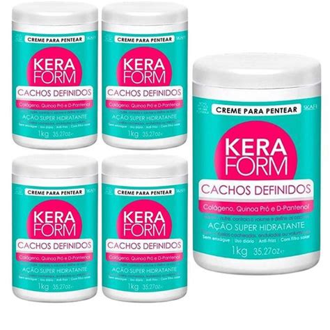 Kit Creme Para Pentear Keraform Cachos Definidos Skafe Uso Di Rio