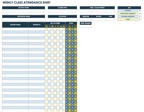 Free Attendance Spreadsheets And Templates Smartsheet