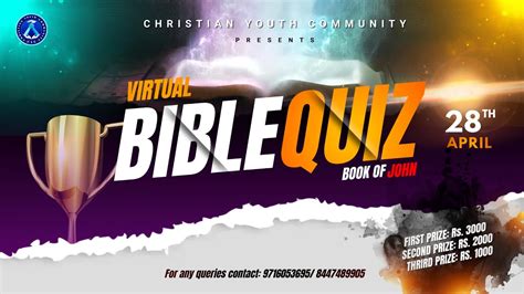 LIVE Online Bible Quiz Book Of John CYC 28 April 2024 YouTube