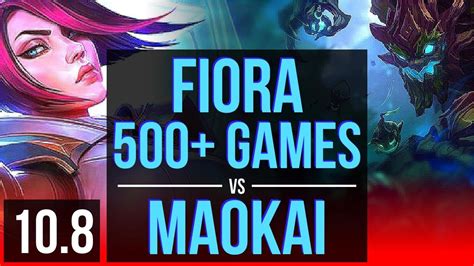 Fiora Vs Maokai Top 3 Early Solo Kills 500 Games Kda 9 2 1 Na