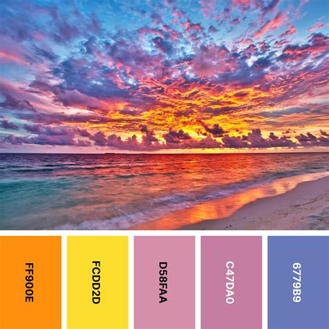 31 Sunset Color Palettes for Captivating Designs | Color Meanings