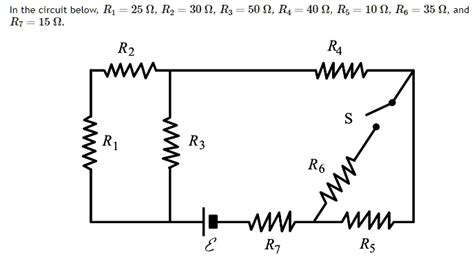 Solved In The Circuit Below R1 25Ω R2 30Ω R3 50Ω R4 40Ω R5 10Ω