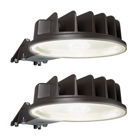 Halo Watt Outdoor Integrated Led Bronze Dusk To Dawn Area Light