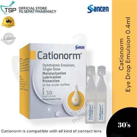 Cationorm Ophthalmic Emulsion 04ml X 30s 5s Lazada