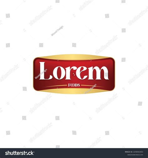 Oval Rectangle Shape Vector Food Company Stock Vector Royalty Free