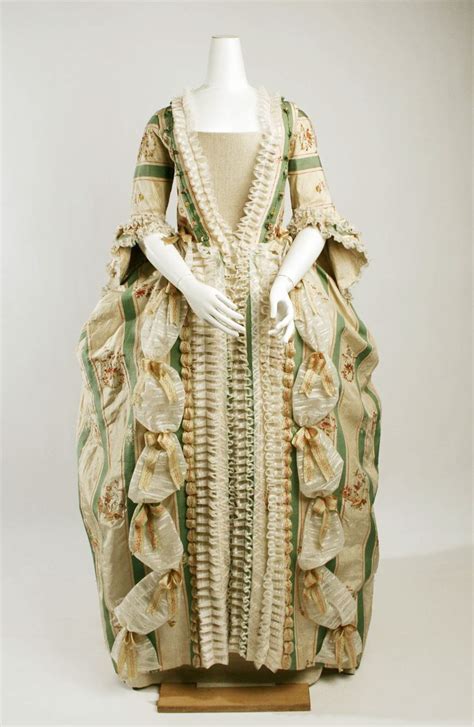 1770 France Silk Robe à La Française 18th Century Dress 18th