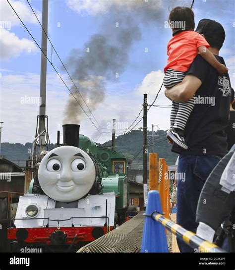 A Steam Locomotive Modeled On Thomas The Tank Engine And Operated By