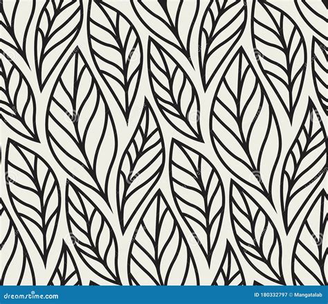 Vector Leaf Seamless Pattern Abstract Leaves Texture Stock Vector