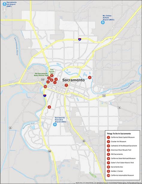 Map of Sacramento, California - GIS Geography