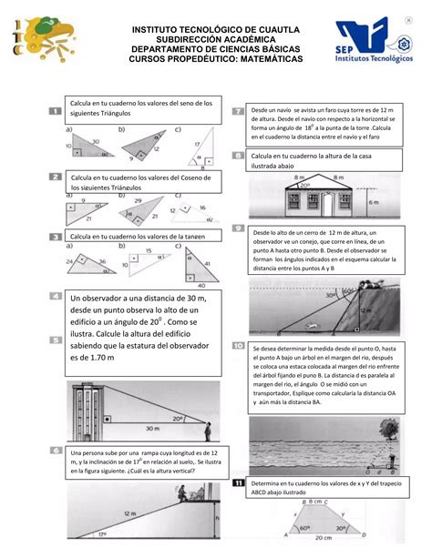 Ejercicio De Trigonometr A Pdf