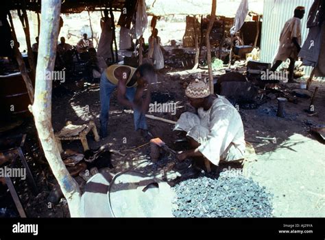 El Geneina Sudan Tools Made By Chadian Blacksmith Refugee Stock Photo ...